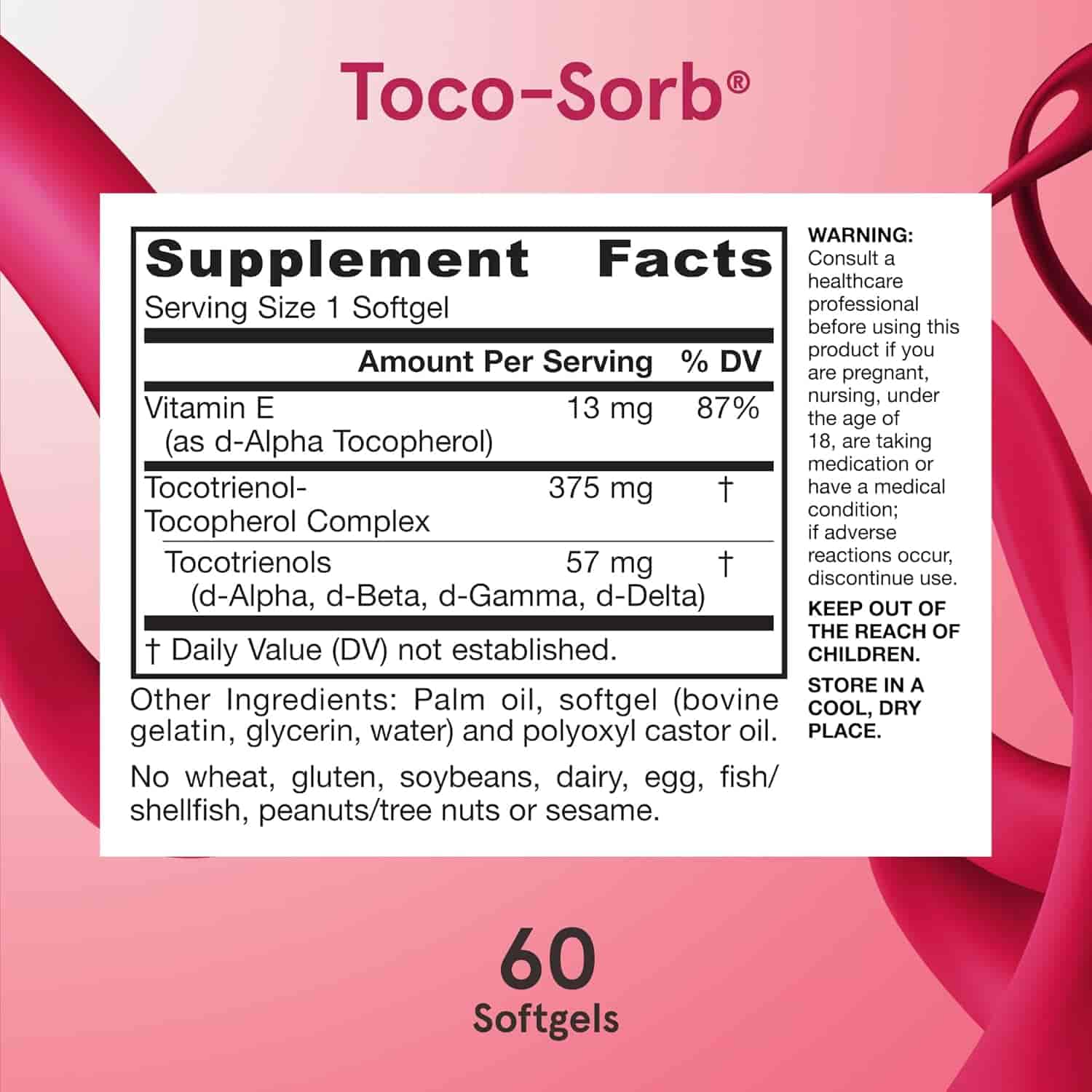 Jarrow Formulas Toco-sorb 60 softgels Jarrow Formulas Toco-sorb 60 softgels