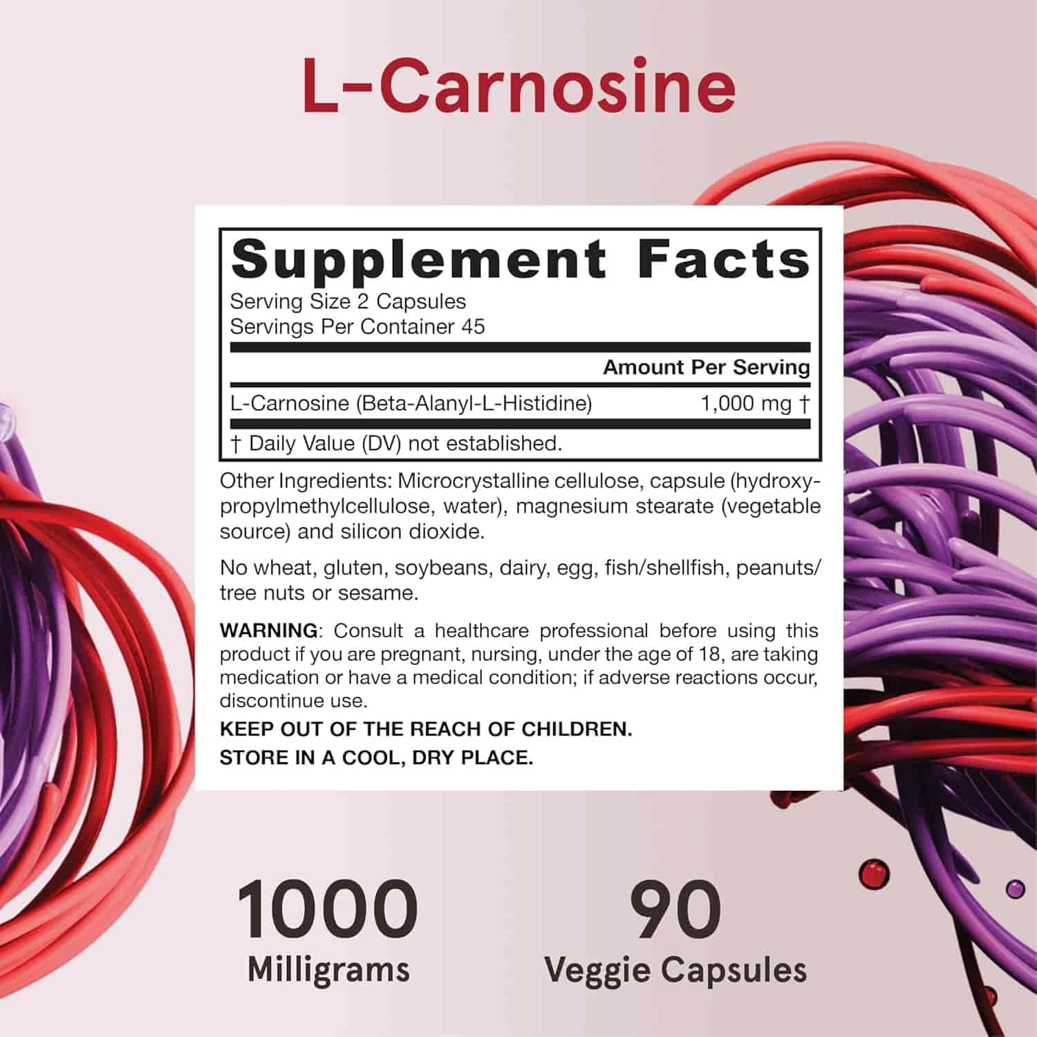 Jarrow Formulas L-Carnosine 500mg 90kap Jarrow Formulas L-Carnosine 500mg 90kap