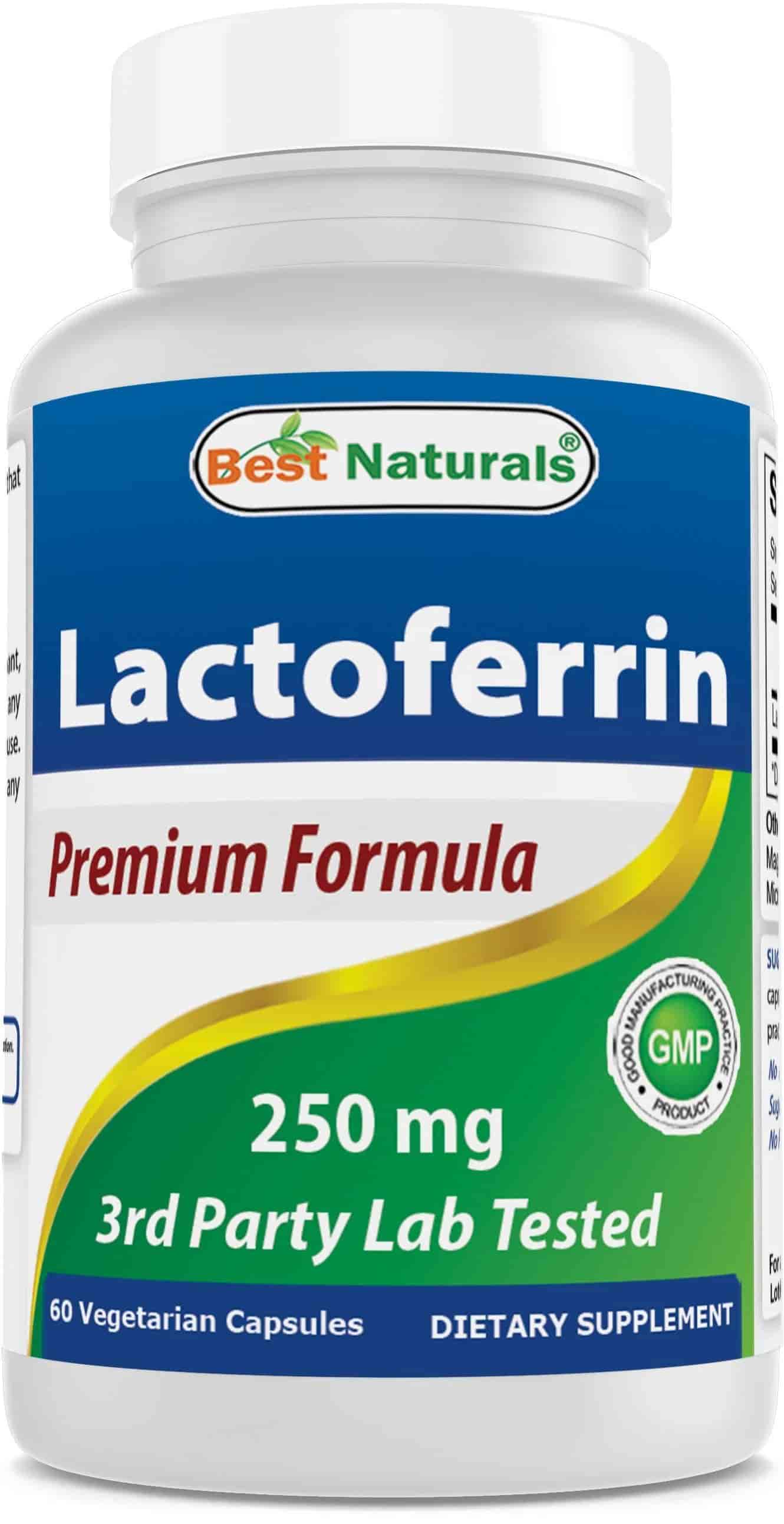 Best Naturals Lactoferrin 250 mg 60 kap Best Naturals Lactoferrin 250 mg 60 kap