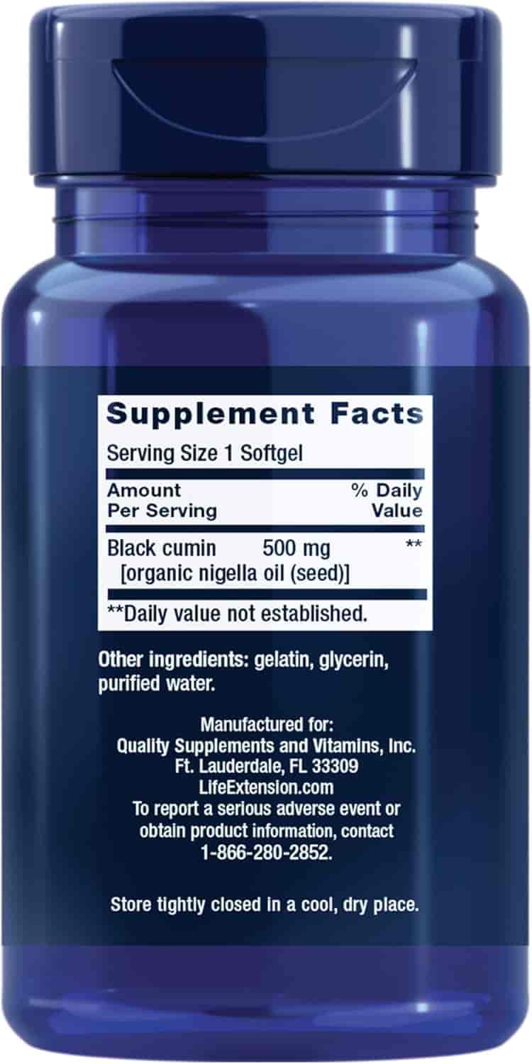 Life Extension Black Cumin Seed Oil 60 Softgels Life Extension Black Cumin Seed Oil 60 Softgels