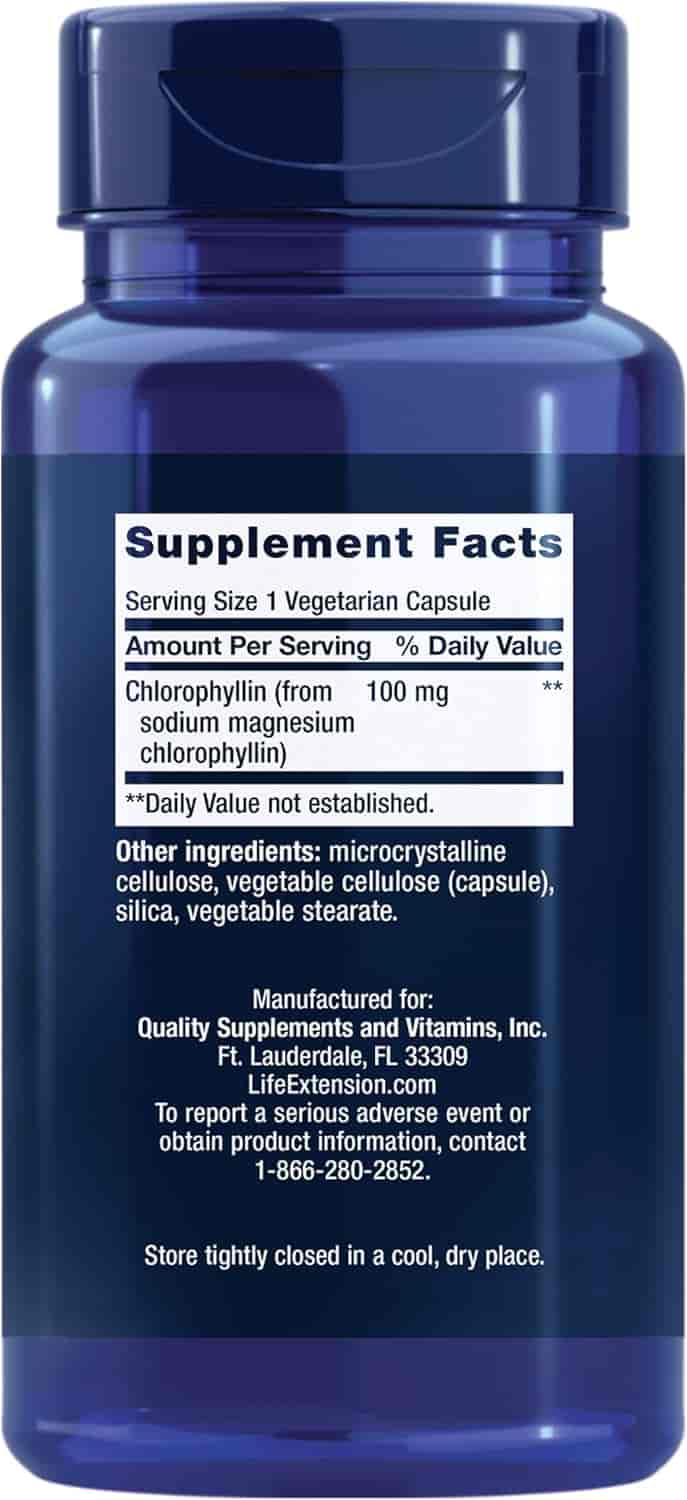 Life Extension Chlorophyllin 100 mg 100 Veg Kapslar Life Extension Chlorophyllin 100 mg 100 Veg Kapslar