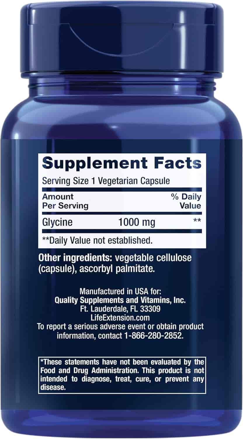 Life Extension Glycine 1000 mg 100 Veg Kapslar Life Extension Glycine 1000 mg 100 Veg Kapslar
