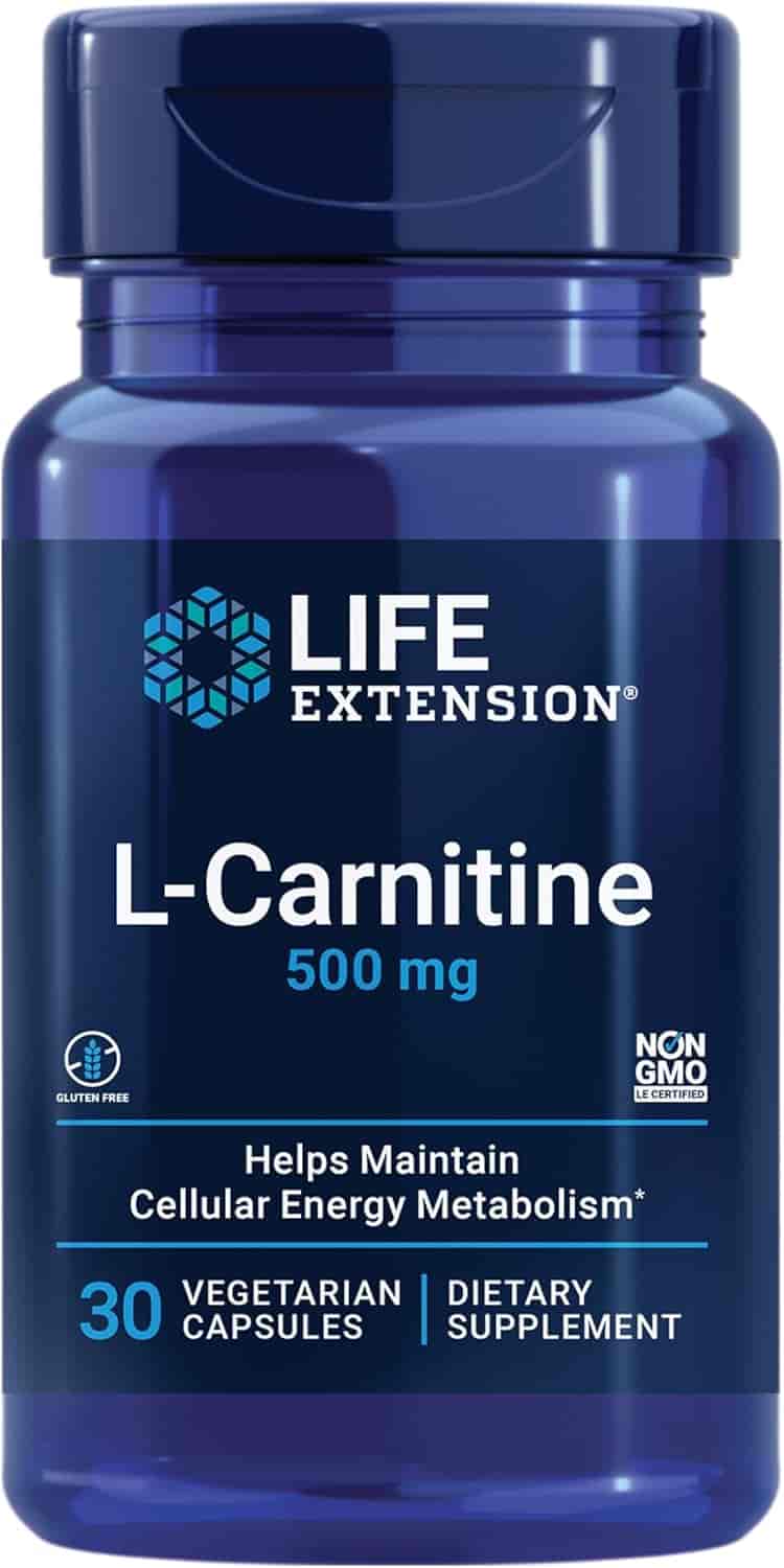 Life Extension L-Carnitine 500mg 30 Kapslar Life Extension L-Carnitine 500mg 30 Kapslar