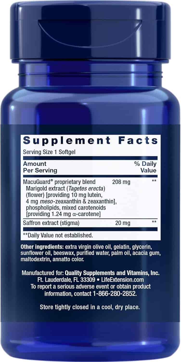 Life Extension MacuGuard 60 Softgels Life Extension MacuGuard 60 Softgels