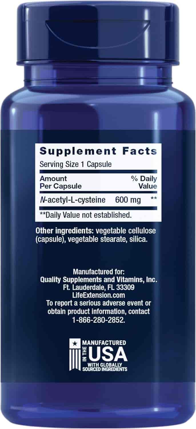 Life Extension NAC 600 mg 60 Kapslar Life Extension NAC 600 mg 60 Kapslar