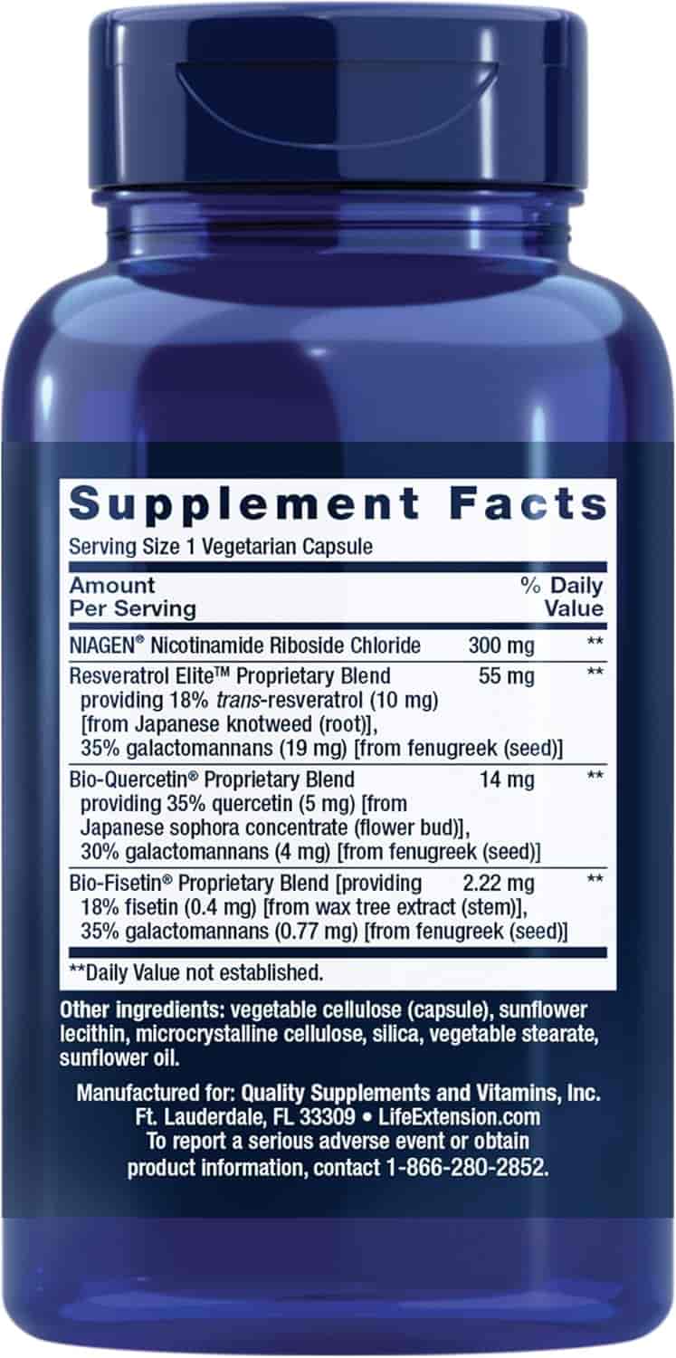 Life Extension NAD+ Cell Regenerator & Resveratrol Elite 30 Veg Kapslar Life Extension NAD+ Cell Regenerator & Resveratrol Elite 30 Veg Kapslar