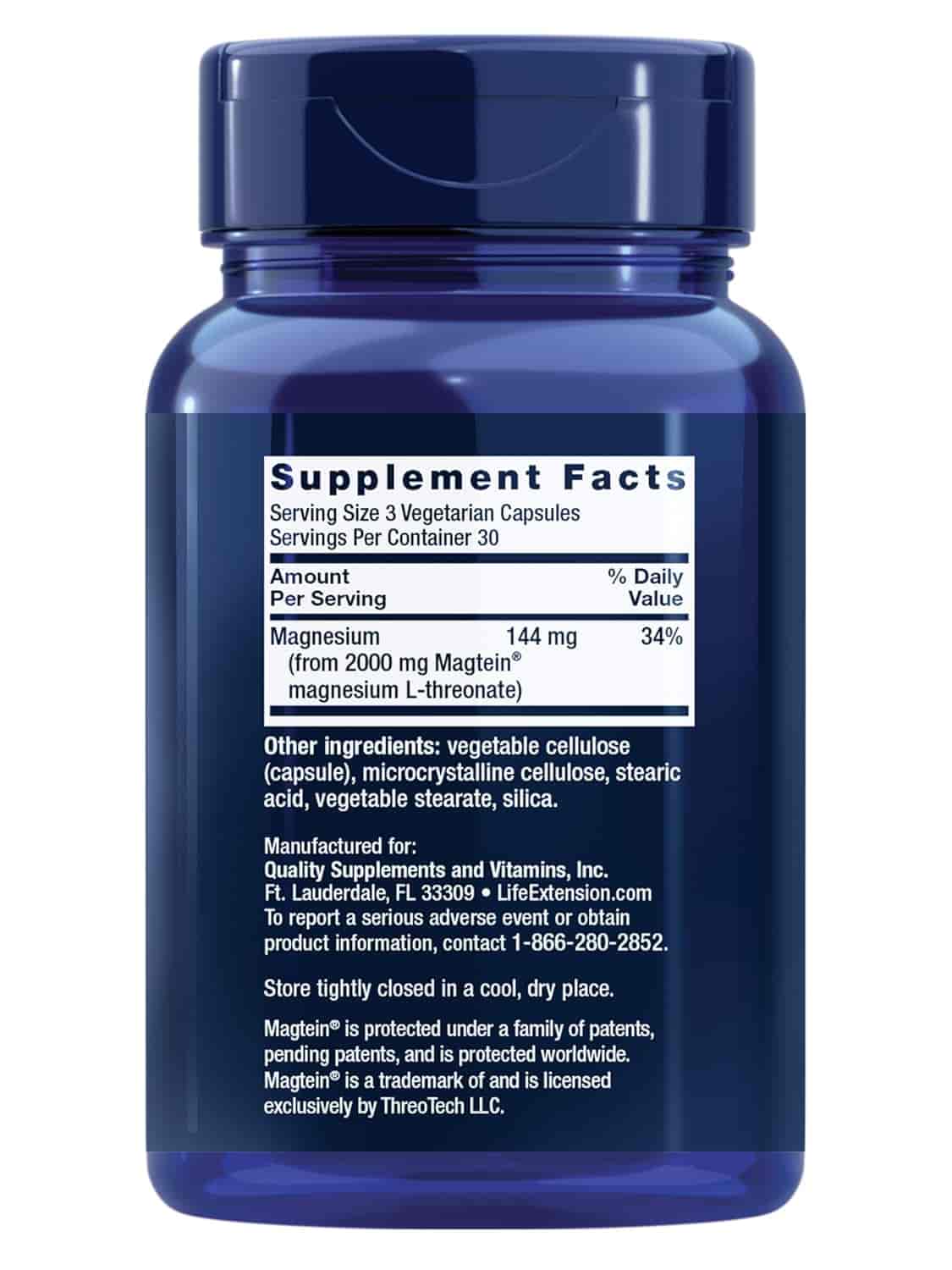 Life Extension Neuro-Mag, Magnesium L-Threonate 90 Veg Kapslar Life Extension Neuro-Mag, Magnesium L-Threonate 90 Veg Kapslar