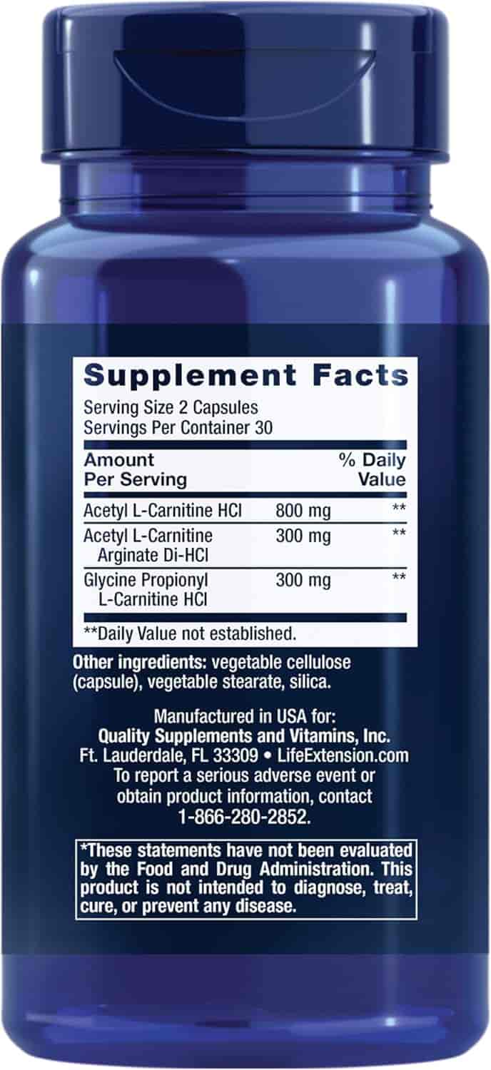 Life Extension Optimized Carnitine 60 Veg Kap Life Extension Optimized Carnitine 60 Veg Kap