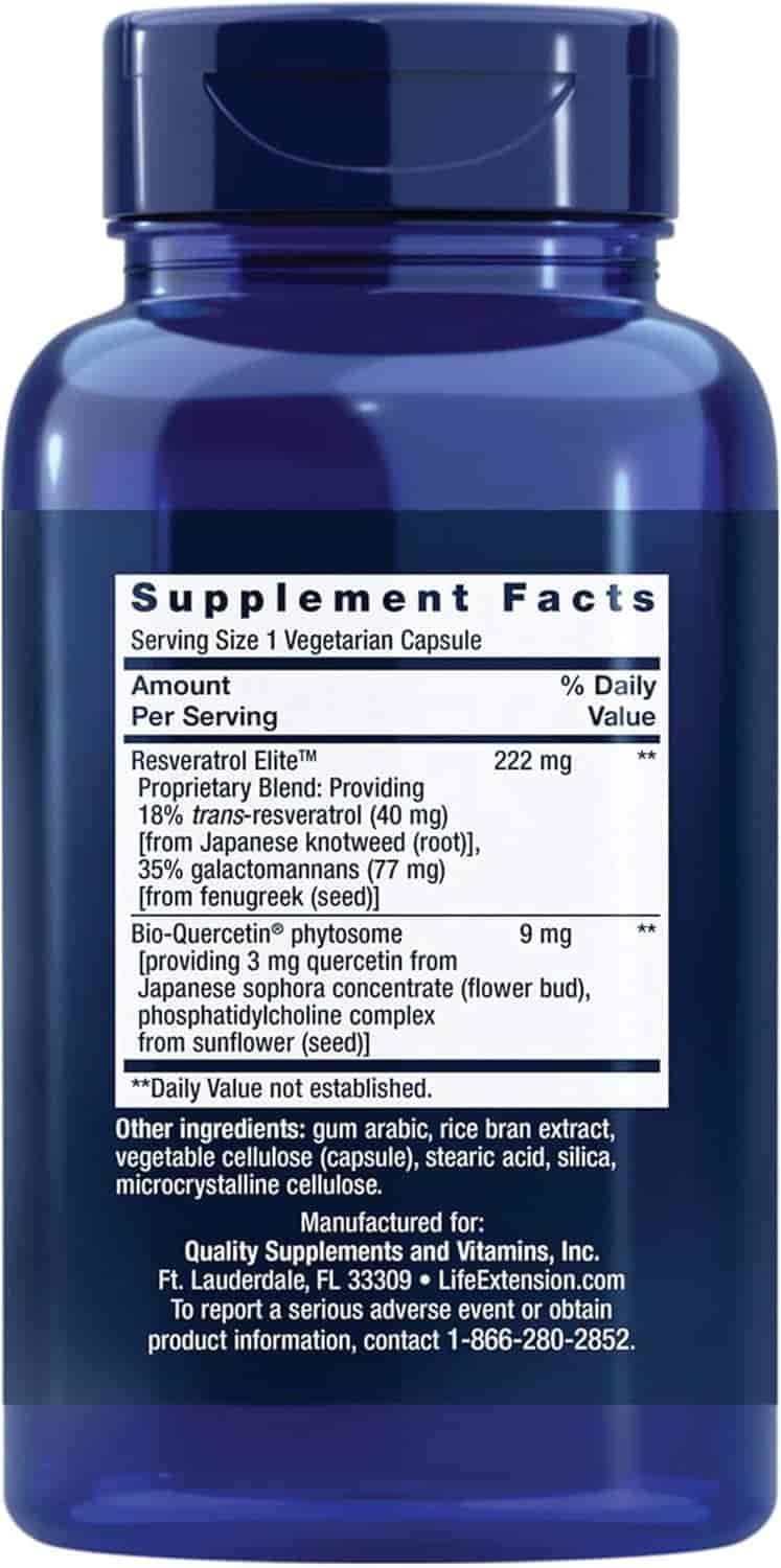 Life Extension Optimized Resveratrol Elite 60 Veg Kapslar Life Extension Optimized Resveratrol Elite 60 Veg Kapslar