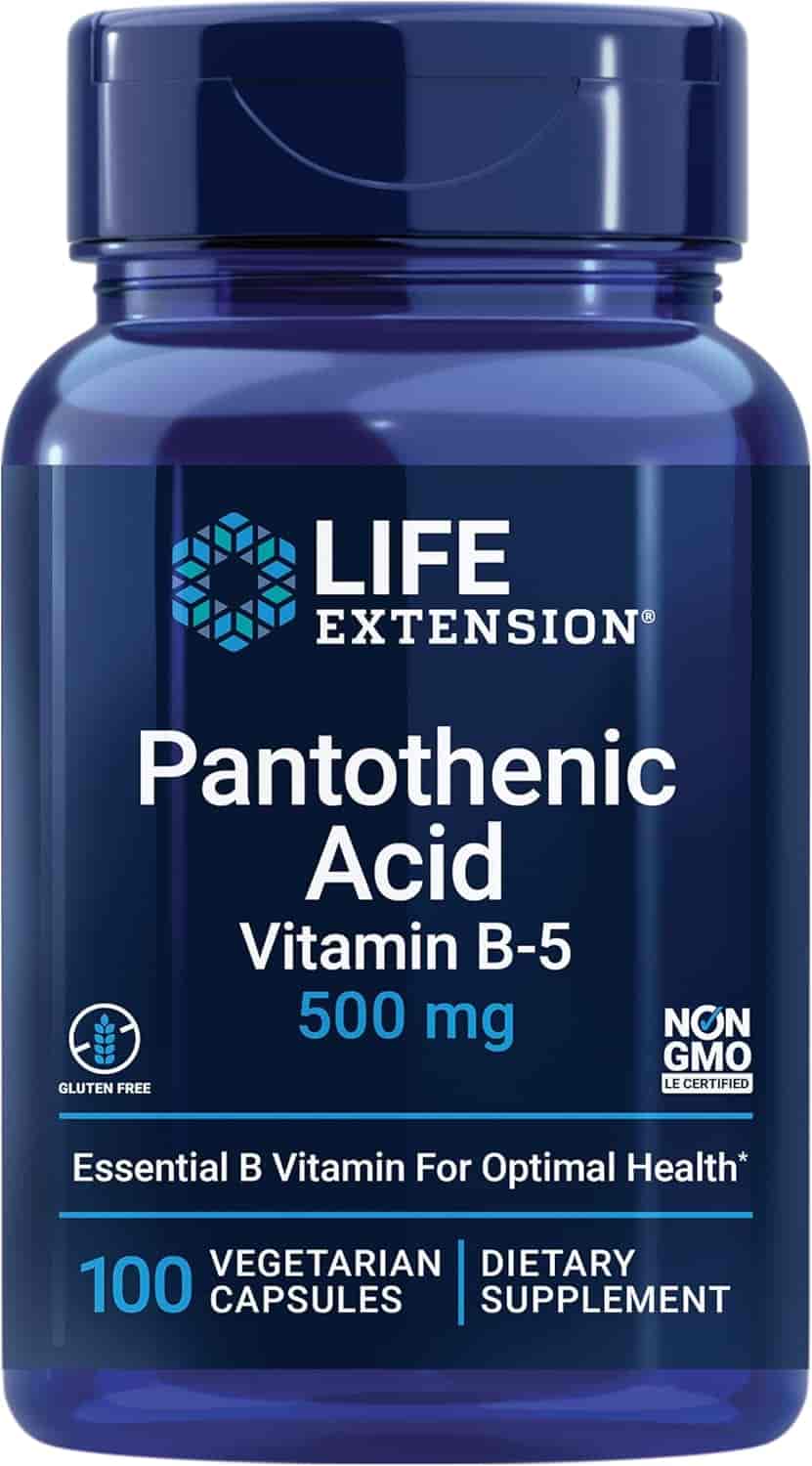 Life Extension Pantotensyra 500 mg 100 Kapslar Life Extension Pantotensyra 500 mg 100 Kapslar