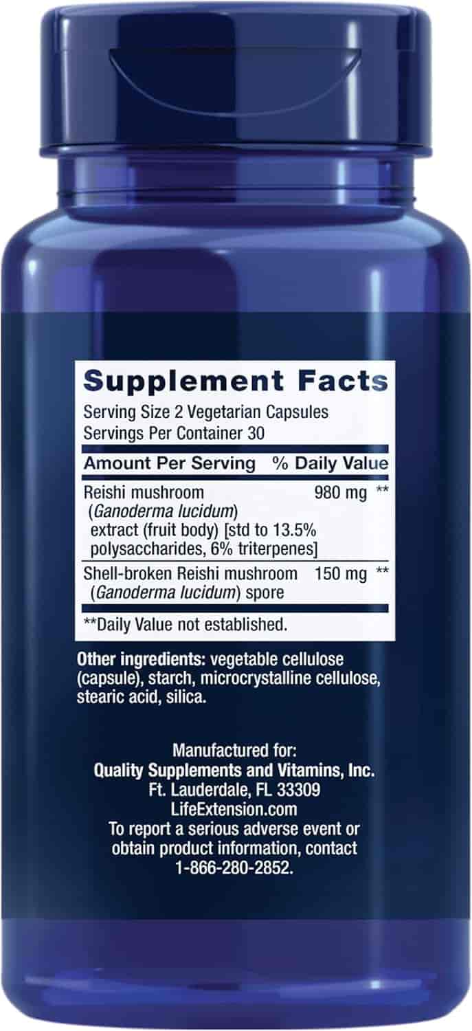 Life Extension Reishi Extract Mushroom Complex 60 Veg Kapslar Life Extension Reishi Extract Mushroom Complex 60 Veg Kapslar