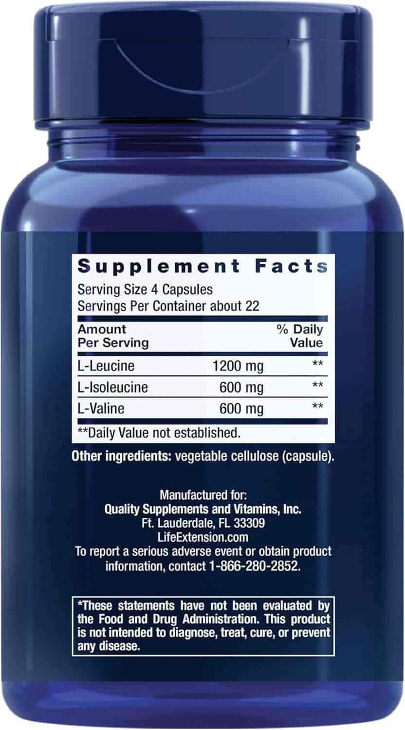 Life Extension Branched Chain Amino Acids 90 Kap Life Extension Branched Chain Amino Acids 90 Kap