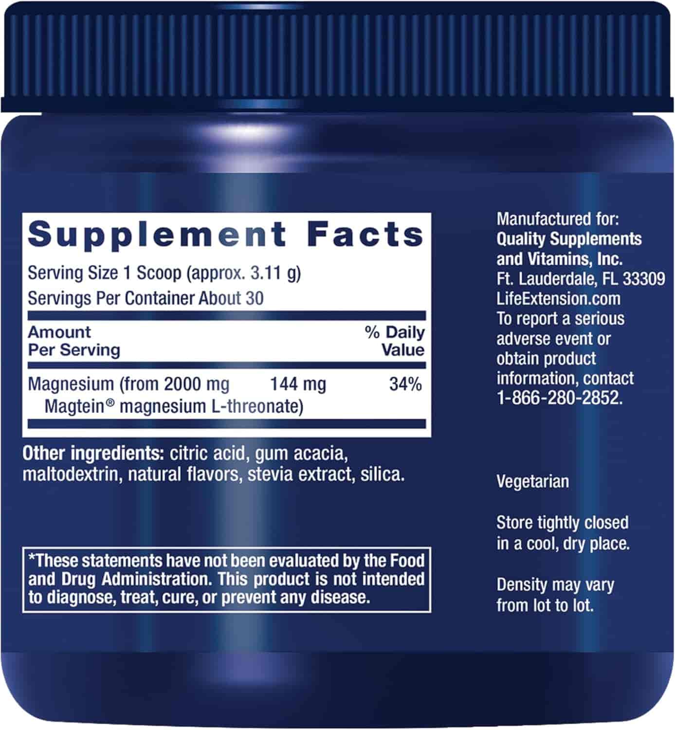 Life Extension Neuro-Mag, Magnesium L-Threonate 93,35g Life Extension Neuro-Mag, Magnesium L-Threonate 93,35g