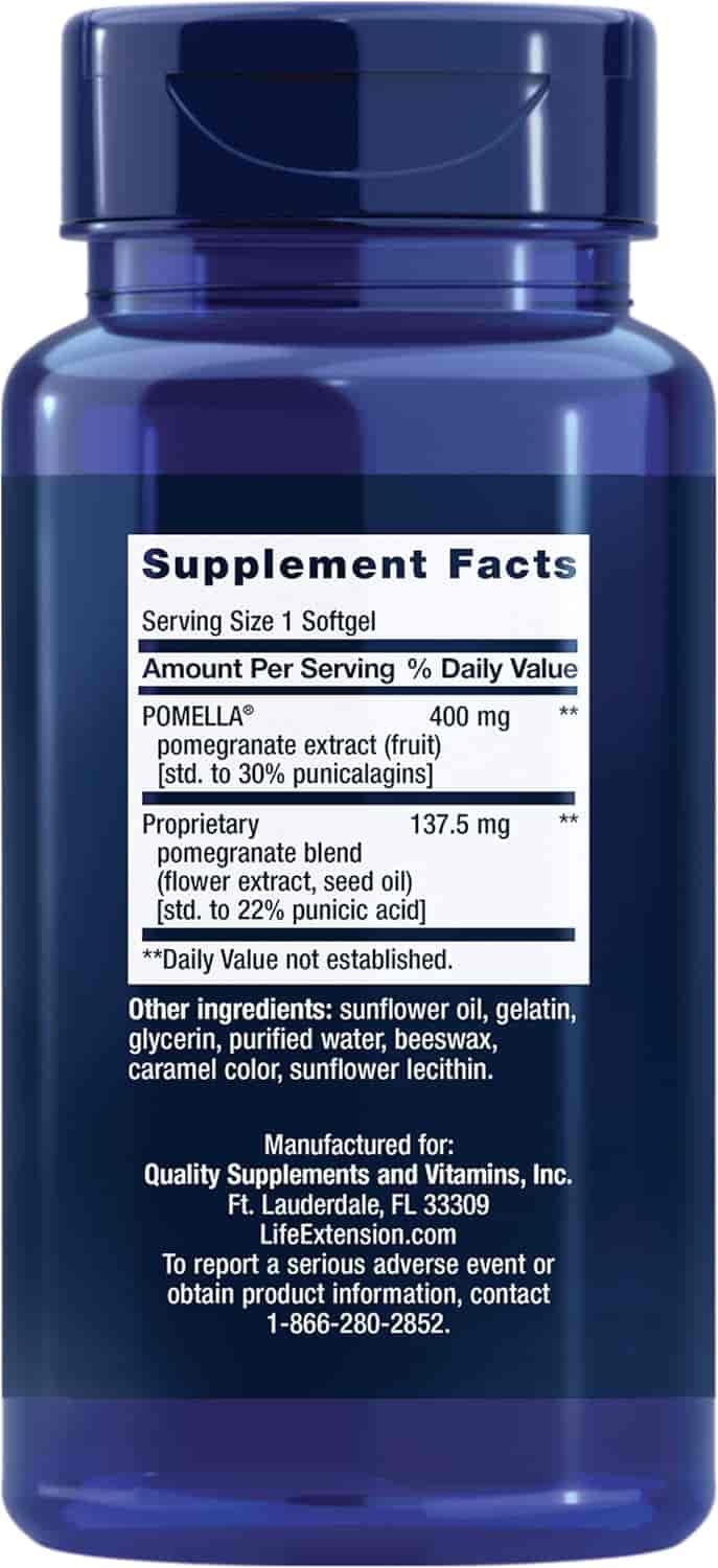 Life Extension Pomegranate 30 Softgels Life Extension Pomegranate 30 Softgels
