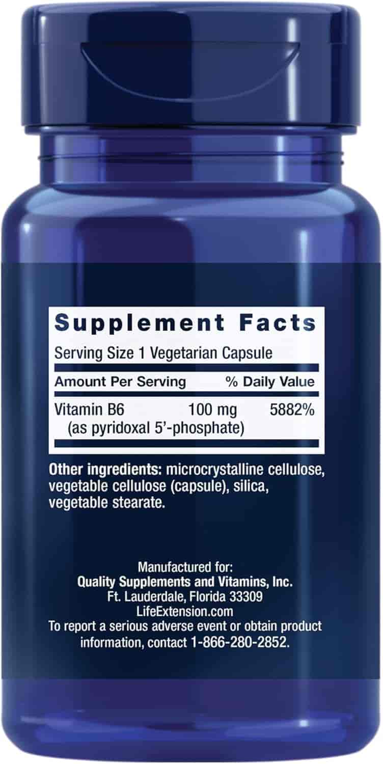 Life Extension Pyridoxal 5 Phosphate 100 mg 60 Veg Kapslar Life Extension Pyridoxal 5 Phosphate 100 mg 60 Veg Kapslar