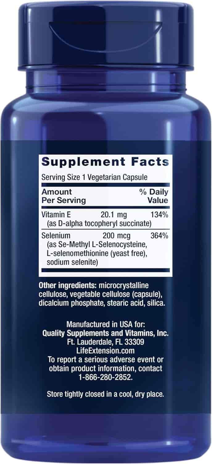 Life Extension Super Selenium Complex 200 mcg & Vitamin E Life Extension Super Selenium Complex 200 mcg & Vitamin E