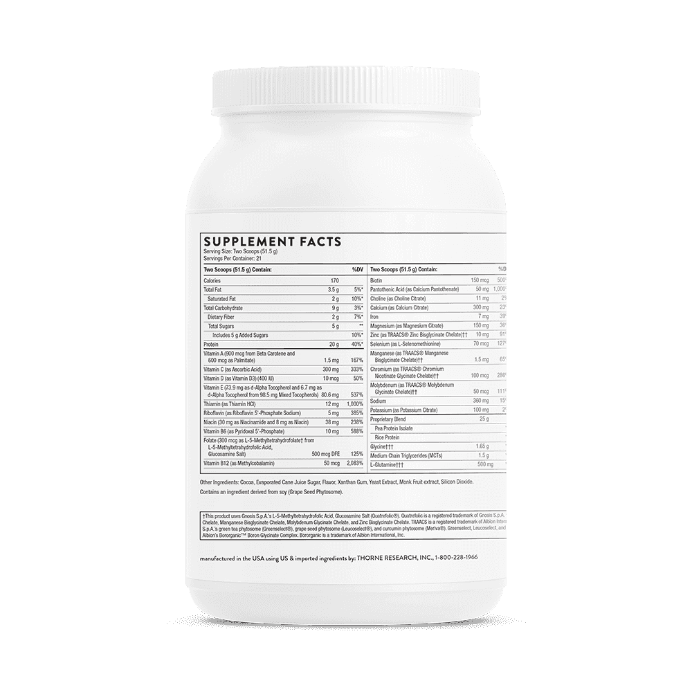 Thorne Research MediClear-SGS-Chocklad 1083g Thorne Research MediClear-SGS-Chocklad 1083g