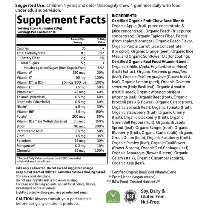 Garden of Life Mykind Kids Multi, Oganic Fruit + Vitamines 120 Vegetarian Gummies Garden of Life Mykind Kids Multi, Oganic Fruit + Vitamines 120 Vegetarian Gummies