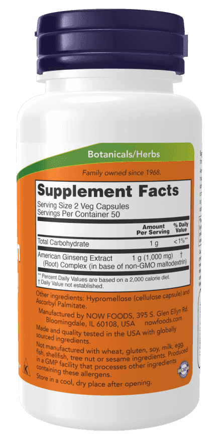 Now American Ginseng Extract 100 Veg Kapslar Now American Ginseng Extract 100 Veg Kapslar