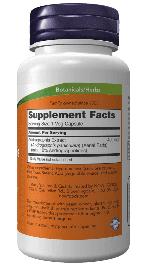 Now Andrographis extrakt, 400 mg, 90 Veg kapslar Now Andrographis extrakt, 400 mg, 90 Veg kapslar