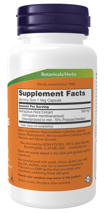 Now Astragalus Extract 500 mg 90 Veg Kapslar Now Astragalus Extract 500 mg 90 Veg Kapslar