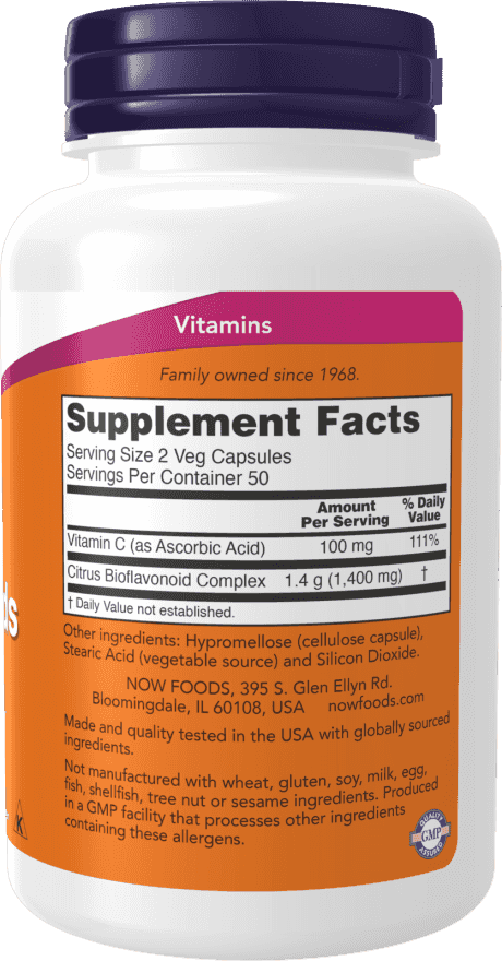 Now Citrus Bioflavonoids 100 Veg Kapslar Now Citrus Bioflavonoids 100 Veg Kapslar