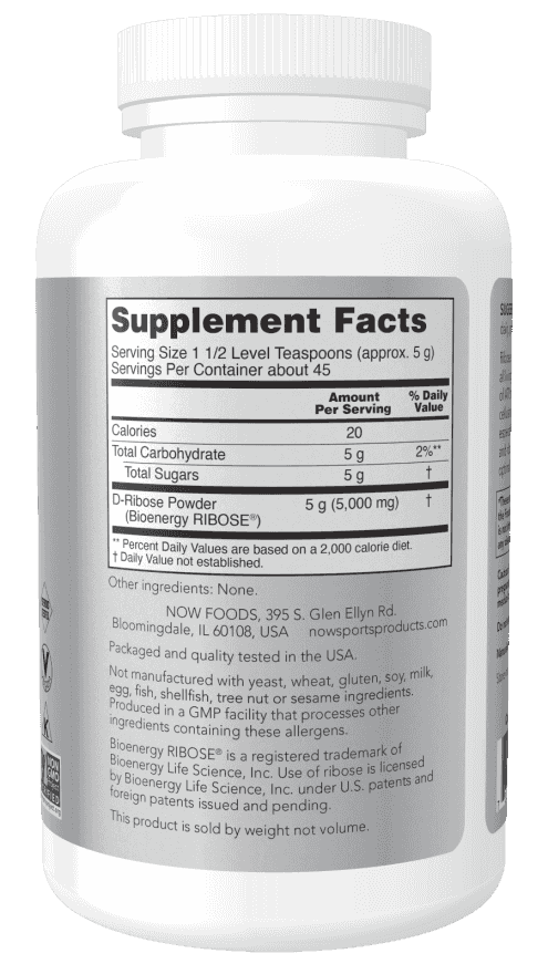 Now D-Ribose Powder, 227g Now D-Ribose Powder, 227g