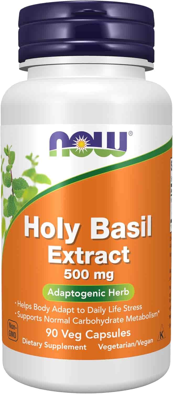 Now Holy Basil Extract 500mg 90 Veg Kapslar Now Holy Basil Extract 500mg 90 Veg Kapslar