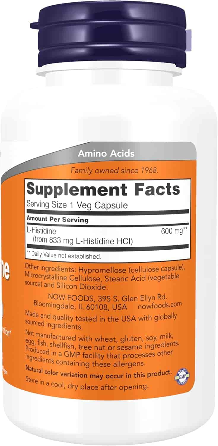 Now L-Histidine 600 mg 60 Veg Kapslar Now L-Histidine 600 mg 60 Veg Kapslar
