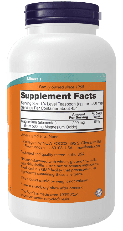 Now Magnesium Oxide Powder 227 g Now Magnesium Oxide Powder 227 g