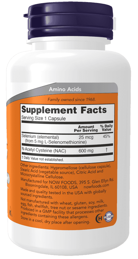 Now NAC 600 mg 250 Kapslar Now NAC 600 mg 250 Kapslar