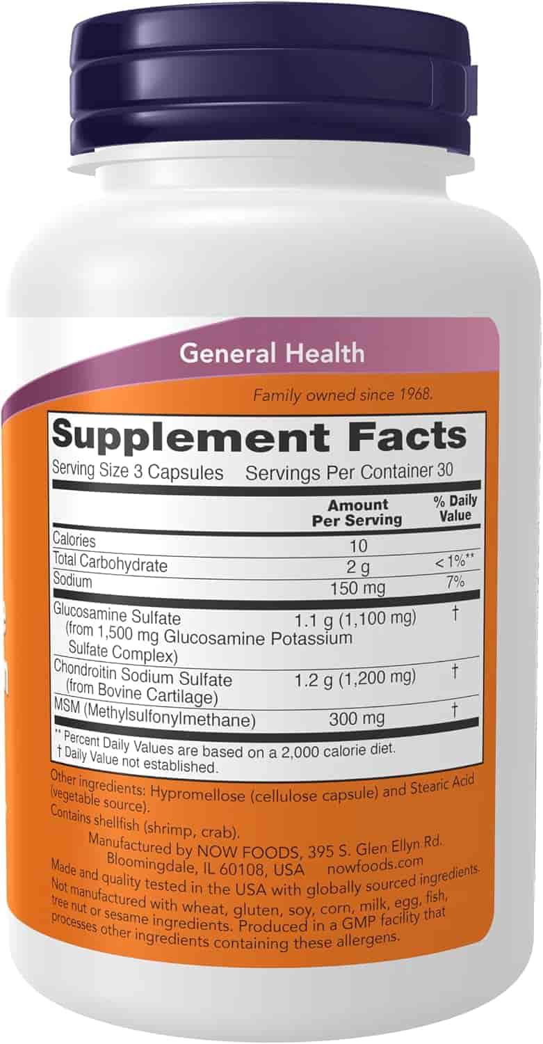 Now Glucosamin & Chondoitin with MSM 90 kapslar Now Glucosamin & Chondoitin with MSM 90 kapslar