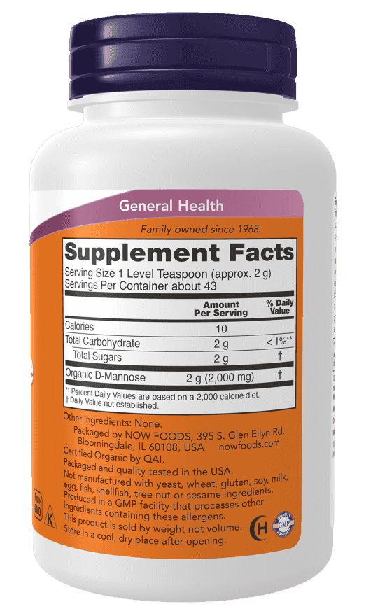 Now Organic D-Mannose Pure Powder 85g Now Organic D-Mannose Pure Powder 85g