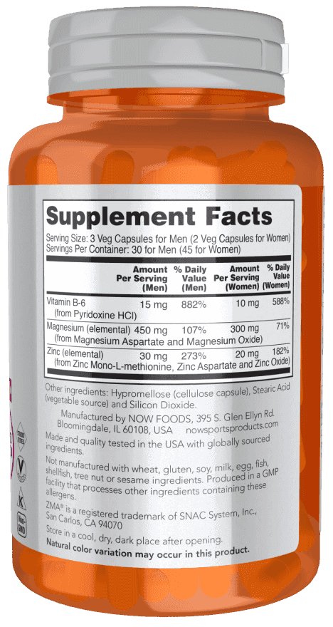 Now ZMA® 90 Veg 90 Kapslar Now ZMA® 90 Veg 90 Kapslar