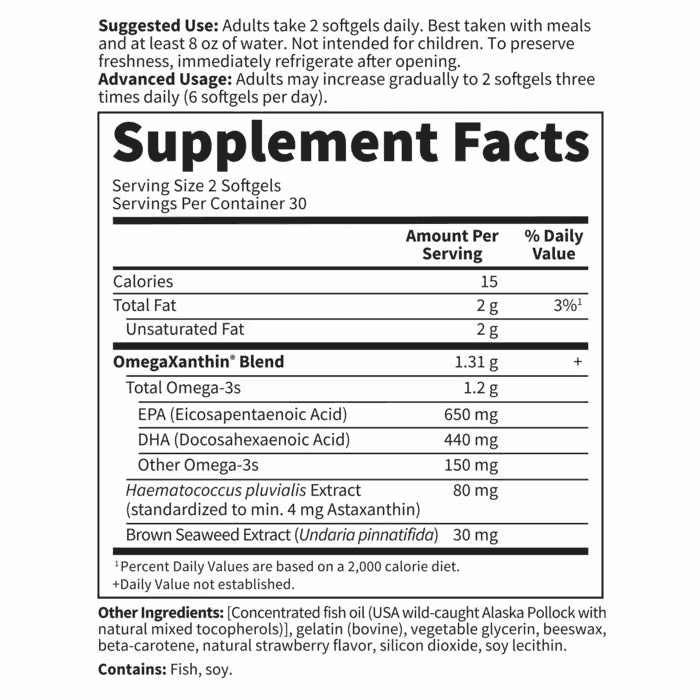 Garden of Life Oceans 3 Beyond Omega-3 with OmegaXanthin, 60 Softgels Garden of Life Oceans 3 Beyond Omega-3 with OmegaXanthin, 60 Softgels