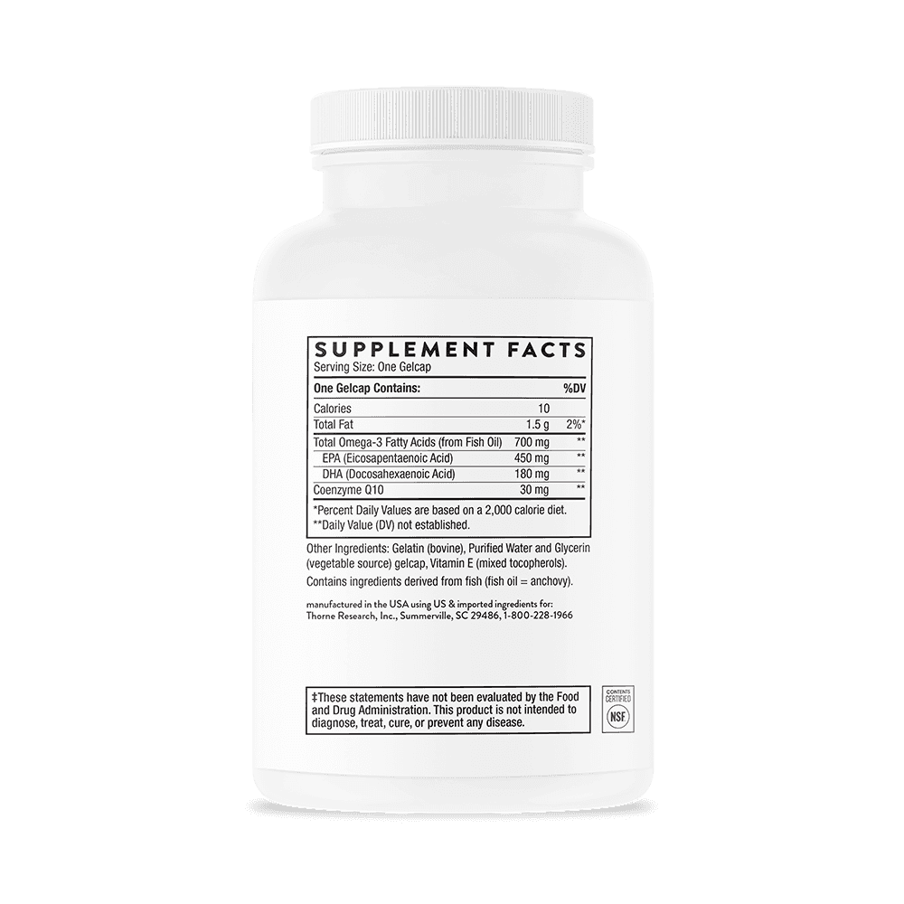 Thorne Research Omega-3 w/CoQ10 90 kapslar Thorne Research Omega-3 w/CoQ10 90 kapslar