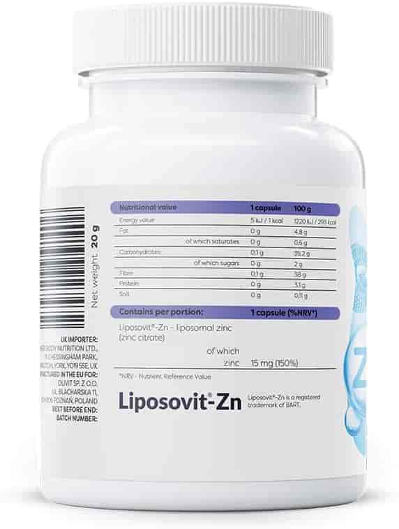 Osavi Liposomal Zinc 15 mg 60 Kapslar Osavi Liposomal Zinc 15 mg 60 Kapslar
