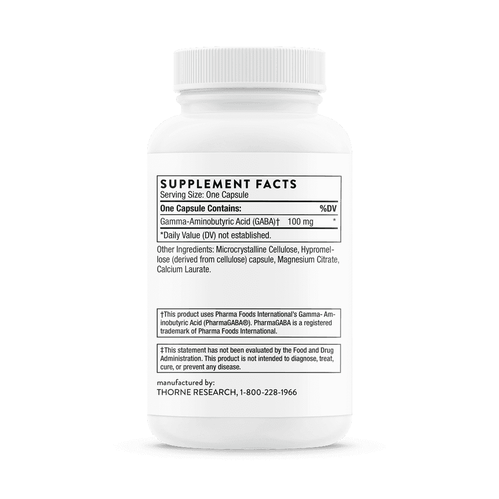 Thorne Research PharmaGaba 100 mg 60 kapslar Thorne Research PharmaGaba 100 mg 60 kapslar