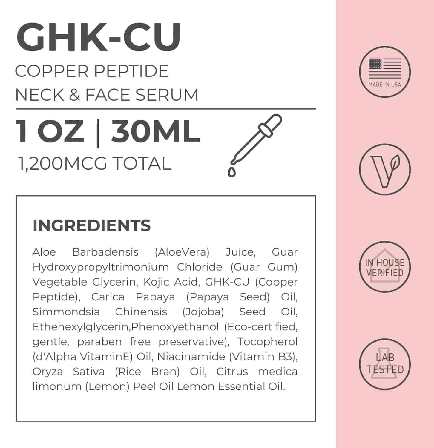 Neurogan +Health GHK-Cu Copper Peptid Neck & Face Serum 1,200 Mcg 30 ml Neurogan +Health GHK-Cu Copper Peptid Neck & Face Serum 1,200 Mcg 30 ml