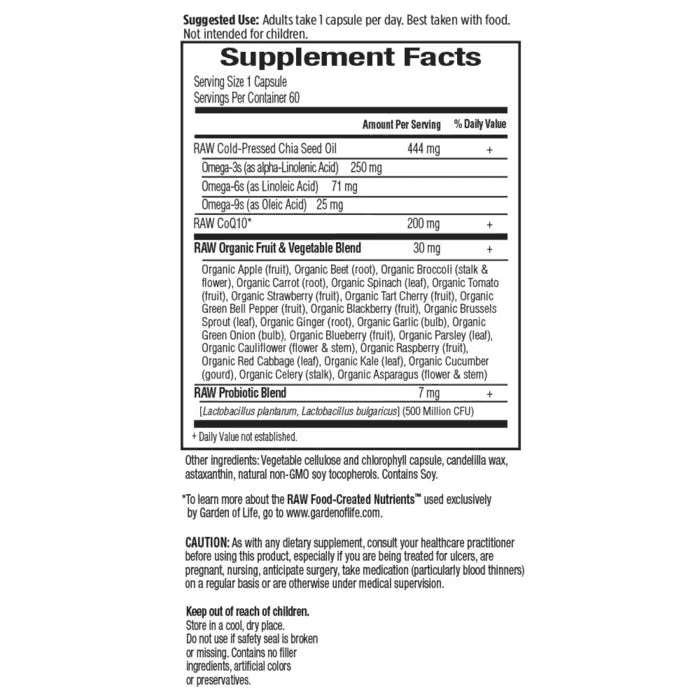 Garden of Life Vitamin Code Raw CoQ10, 200mcg, 60k Garden of Life Vitamin Code Raw CoQ10, 200mcg, 60k