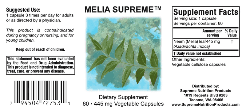 Melia Supreme 445 mg 60 kapslar Melia Supreme 445 mg 60 kapslar