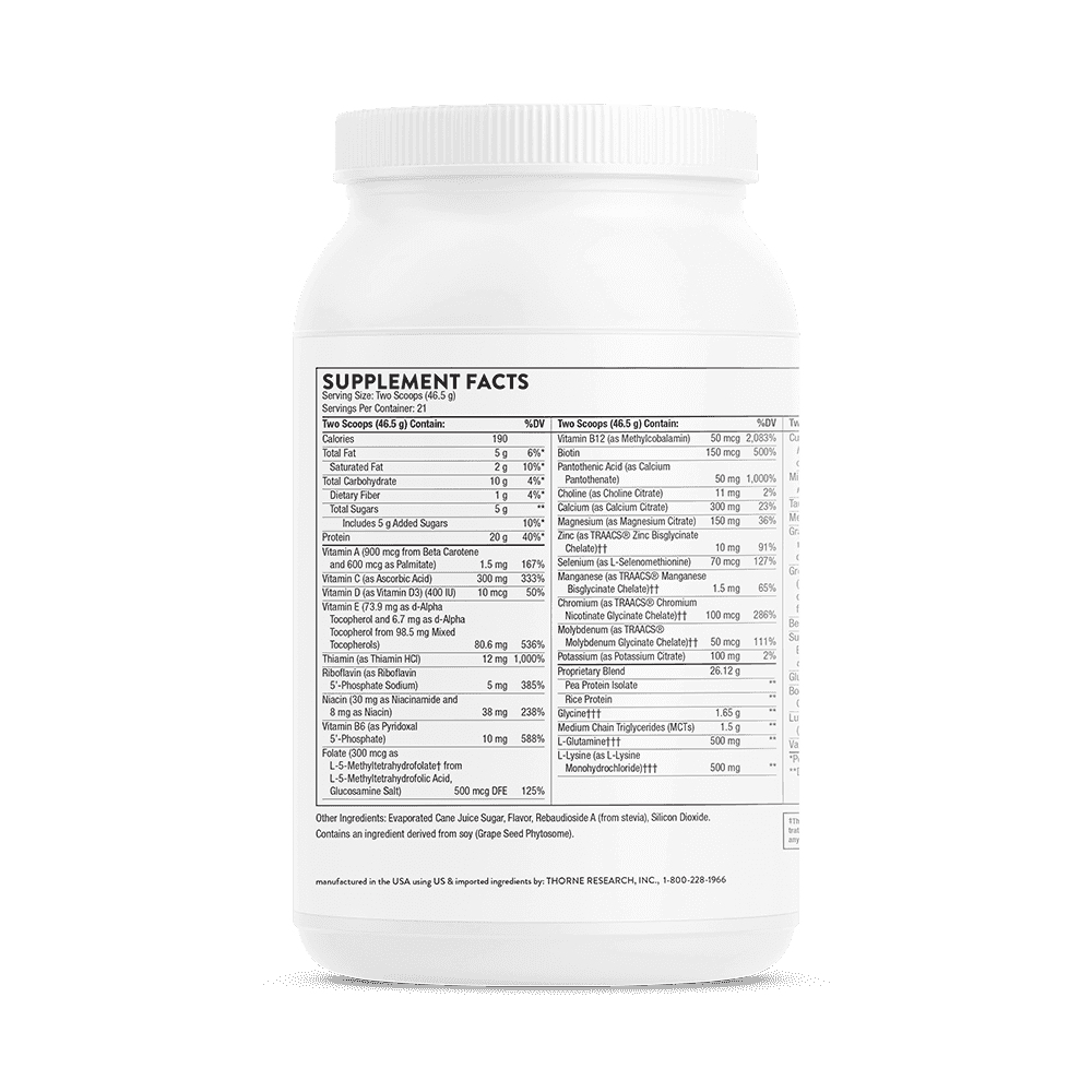 Thorne Research MediClear-SGS-Vanilj 978g Thorne Research MediClear-SGS-Vanilj 978g