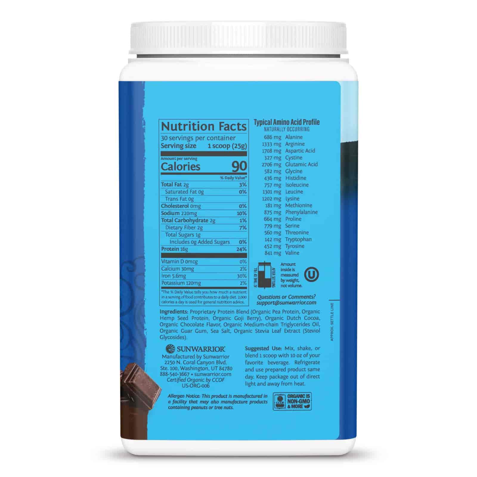 Sunwarrior Protein Warrior Blend Choklad 750g Sunwarrior Protein Warrior Blend Choklad 750g