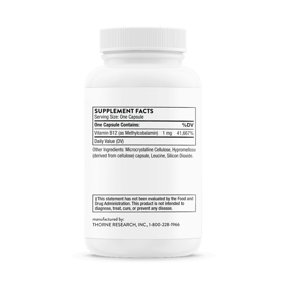 Thorne Research Vitamin B12 (tidigare Methylcobalamin) 60kap Thorne Research Vitamin B12 (tidigare Methylcobalamin) 60kap