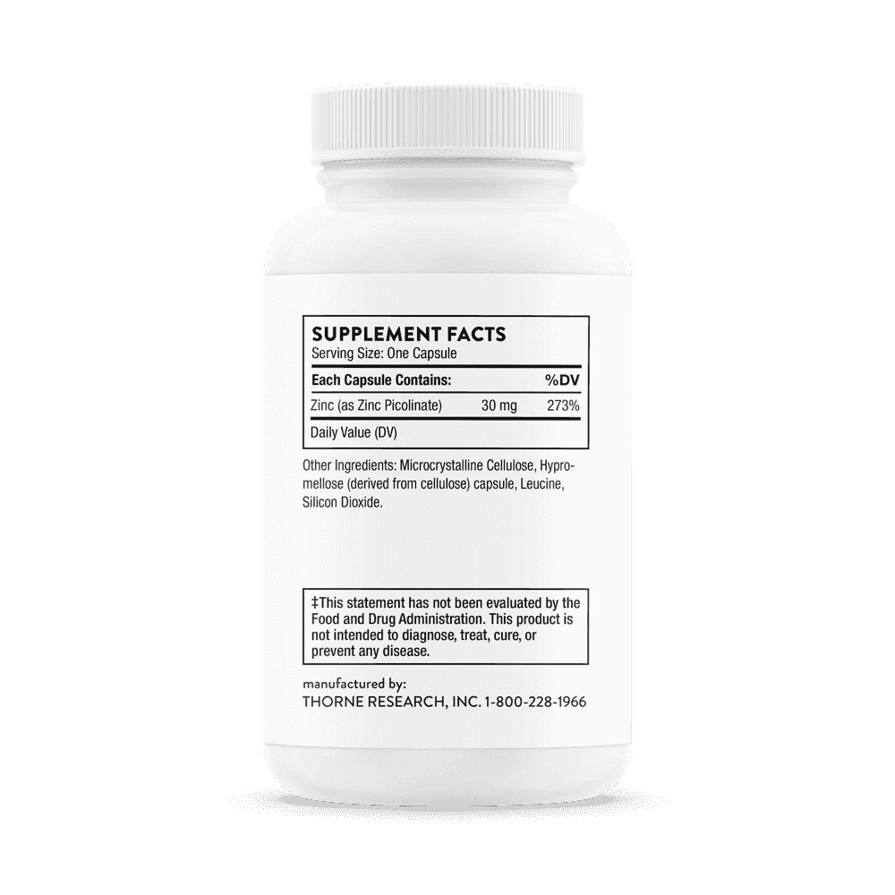 Thorne Research Zink / Zinc Picolinate 30mg 60kap Thorne Research Zink / Zinc Picolinate 30mg 60kap