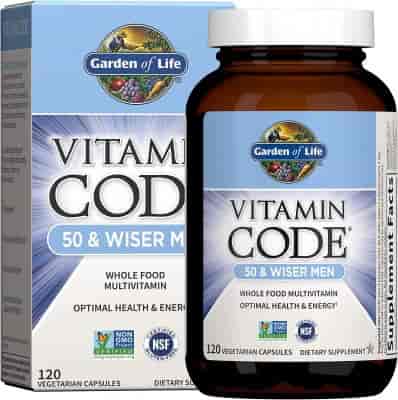 Garden of Lifev Vitamin Code Men's Multivitamin 50 & Wiser, 120 Veg Kap Garden of Lifev Vitamin Code Men's Multivitamin 50 & Wiser, 120 Veg Kap