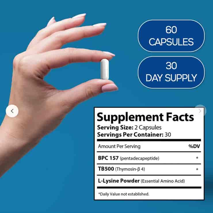 Harmonify BPC-157 & TB500 1000 mcg, 60 kapslar Harmonify BPC-157 & TB500 1000 mcg, 60 kapslar