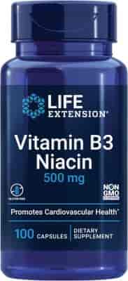 Life Extension Vitamin B3 Niacin 500 mg 100 Veg Kapslar Life Extension Vitamin B3 Niacin 500 mg 100 Veg Kapslar