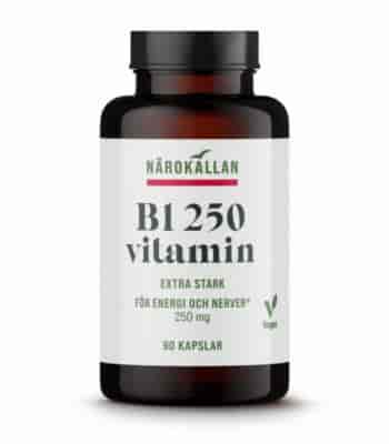 Närokällan B1 Vitamin 250mg 90 kapslar Närokällan B1 Vitamin 250mg 90 kapslar
