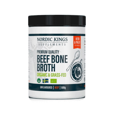 Nordic Kings Benbuljong Pulver Ekologisk & Gräsbetad 500 gram Nordic Kings Benbuljong Pulver Ekologisk & Gräsbetad 500 gram